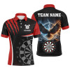 FUNSTUFFPRINT  Personalized 3D Eagle Darts Board Thunder Lightning Men Dart  Polo Shirt Size S-5XL