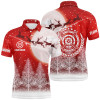 FUNSTUFFPRINT Funny Christmas Pine Trees Archery Polo Shirts For Men Custom Cute Christmas Shirts For Archers  Polo Shirt Size S-5XL