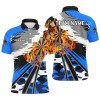 FUNSTUFFPRINT  Personalized 3D Dart Board Fire Men Dart Polo Shirts Custom Blue Dart Jerseys Attire For Team  Polo Shirt Size S-5XL