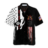 Skull Billiards Pool Hawaiian Shirt, Flag American Skull Billiard Shirt, Uniform Shirt Billiard Player