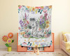 FUNSTUFFPRINT Custom  Little Zebra Baby Blanket, Colorful Floral Nursery Blanket, Personalized Jungle Animal Blanket, Kids Custom Name Blanket Baby Shower Gift