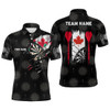 FUNSTUFFPRINT  Personalized Canada Flag Mens Darts Polo Shirt Custom Patriotic Darts    Polo Shirt Size S-5XL
