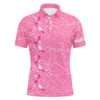 FUNSTUFFPRINT Breast Cancer Awareness golf shirts custom Mens golf polos shirts, pink ribbon golf   Polo Shirt Size S-5XL