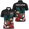 FUNSTUFFPRINT   Eagle Bowling  For Men Custom team bowling Polo Shirt Size S-5XL