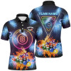FUNSTUFFPRINT  Personalized Billiard Ball 8 Neon Light Printing 3D Polo Shirts For Men   Polo Shirt Size S-5XL