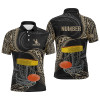FUNSTUFFPRINT  Mens disc golf polo shirts custom name, number black tribal frisbee golf   Polo Shirt Size S-5XL