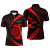 FUNSTUFFPRINT Personalized Red Fire Flame Darts Men Polo Shirt Darts   Polo Shirt Size S-5XL