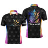 FUNSTUFFPRINT Darts Heartbeat Tie Dye Mens Polo Shirts Personalized Darts Shirt For Men   Polo Shirt Size S-5XL