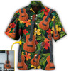 Custom Guitar Various Style Tropical Custom Photo Hawaiian Shirt, Personalized Your Guitar Photo