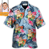 Custom Dinosaur Funny Tropical Style Custom Photo - Hawaiian Shirt - Personalized Photo Gifts, Gift for Men Women