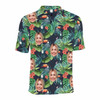 Custom Face Parrot Green Polo Shirt For Men, Personalized Photo Shirt, Customized Men's All Over Print Polo Shirt