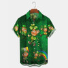 St. Patrick's Day Clover Print Holiday Shirt, St. Patrick's Day hawaii shirt for men and women