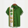 Holiday St. Patrick's Men's Bowling Shirts Shamrock Art Hawaiian Shirts, Patrick's day gift