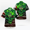 St. Patrick's Day Full Skull Art And Drinking Skull Irish Flag American Flag Hawaii Shirt - Gift For Irish