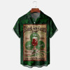 St. Patrick's Day Chest Pocket Short Sleeve Casual Shirt, St. Patrick's Day Shamrocks shirt