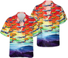 Airlines Fly With Pride Pattern Hawaiian Shirt, Hawaiian Pocket Shirt Unisex Full Print For Lgbtq