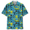 Scuba Diving Coconut Ocean Hawaiian Shirts For Travel Summer, Scuba Diving 3D All Over Printed Hawaii Shirt