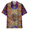 Hippie Hawaiian Shirts For Men - Hippie Button Down Mens 3D Hawaiian Shirts Short Sleeve Series