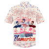Usa Flamerica Hawaiian Shirt For 4Th Of Jul, Summer Flamingo Aloha Beach Shirt For Men And Womens