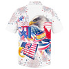 Cool Hawaiian Shirt With Usa Eagle Independence's Day Aloha Short Sleeve Hawaii Shirt For 4Th Of July