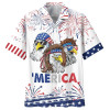 Cool American Eagle On Hawaiian Shirt Short Sleeve Independence Gift For Uncle Dad 4Th Of July Gift To Him