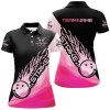 Custom Strike Bowling Pink Bowling Polo Shirts For Women, Custom Bowling Team Shirts Outfit IPHW5241