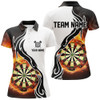 Custom Fire Flame Dartboard Womens Dart Polo Shirts Custom Darts Shirt For Women Dart Jerseys LDT1364
