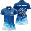 Custom Personalized Icy Blue Darts Polo Shirt Custom Cool Darts Shirt For Women Dart Jerseys LDT1442