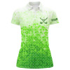 Custom Womens golf polos shirts custom name green golf apparel, coolest polo shirts for ladies NQS7138