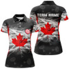 Custom Personalized Archery Canada Flag Polo Shirts For Women Custom Canadian Archery Shirts For Patriot TDM0710