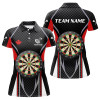 Custom Personalized Dart Board Canadian Flag Dart Polo Shirts For Women Custom Patriotic Canada Dart Shirts TDM1198