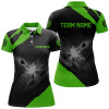 Custom Black Green Personalized Womens Darts Polo Shirt Custom Dart Shirts For Women Dart Jerseys LDT1396