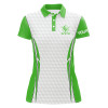 Custom Green and White golf ball Womens golf polo shirts custom golf clothing for women, gifts for ladies NQS7872