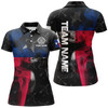 Custom Personalized Vintage Smoke Texas Flag Archery Polo Shirts For Women, Archery Bows Pattern Jerseys VHM0796