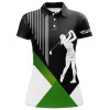 Custom Womens Golf Polo Shirts Custom Black And Green Team Golf Shirts, Custom Polo Jerseys Womens Golf Tops Nqs7104