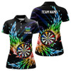 Custom 3D Colorful Frozen Ice Women Darts Polo Shirts Personalized Dartboard Darts Attire Jerseys For Team TDM1431