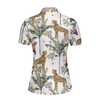Tropical Coconut Leopard Tennis Shirt For Women Short Sleeve Women Polo Shirt - Perfect Gift For Women