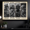Be Strong When You Are Weak Be Brave When You Are Scared Be Humble When You Are Victorious Be Badass Everyday Soldier Poster and Canvas