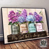 Way Maker Miracle Worker Promise Keeper Light In The Darkness My God That Is Who You Are Flowers Hummingbird  Poster and Canvas
