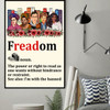 Freadom The Power Or Right To Read As One Wants Without Hindrance Or Restraint I’m With The Banned Banned Book Week Feminists Poster and Canvas