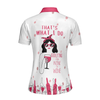Golfing From Nine To Wine Short Sleeve Women Polo Shirt, Pink Polo Shirt For Women, Golf Shirt For Wine Lovers, Best Gift For Golfers
