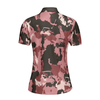 Golf Girl Camouflage Short Sleeve Women Polo Shirt, Pink Camo Golf Shirt For Ladies, Cool Golf Gift For Women, Best Gift For Women Golfers