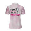 Custom I Golf Like A Skull Girl Custom Short Sleeve Women Polo Shirt, Personalized Tie Dye Pink Golf Shirt For Ladies, Best Gift For Women