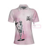 Custom I Golf Like A Skull Girl Custom Short Sleeve Women Polo Shirt, Personalized Tie Dye Pink Golf Shirt For Ladies, Best Gift For Women