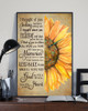 I Thought Of You Today But That Is Nothing New I Thought About You Yesterday God Has You In His Arms I Have You In My Heart Sunflower Dragonfly Poster and Canvas