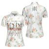 Golf Girl God Says You Are, Short Sleeve Women Polo Shirt, Floral Golf Shirt For Ladies, Best Golf Gift For Women, Polo Shirt For Women Golfers