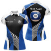 Custom Personalized Blue 10 Ball Billiard 3D Polo Shirts For Women, Custom 10 Ball Billiards Team Jerseys VHM0970