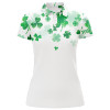 Custom 3D Green Clover St Patrick Golf Polo Shirt Custom Womens Golf Shirts Personalized Golf Tops LDT0989