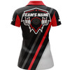 Custom Black&Red Bowling Polo Shirt For Women Vintage Bowling Team League Jersey Custom Bowling Shirt BDT181
