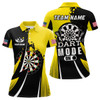 Custom Personalized Yellow Dart Mode On Women Darts Polo & Quarter-Zip Shirt Custom Darts Jersey Team Shirts TDM1654